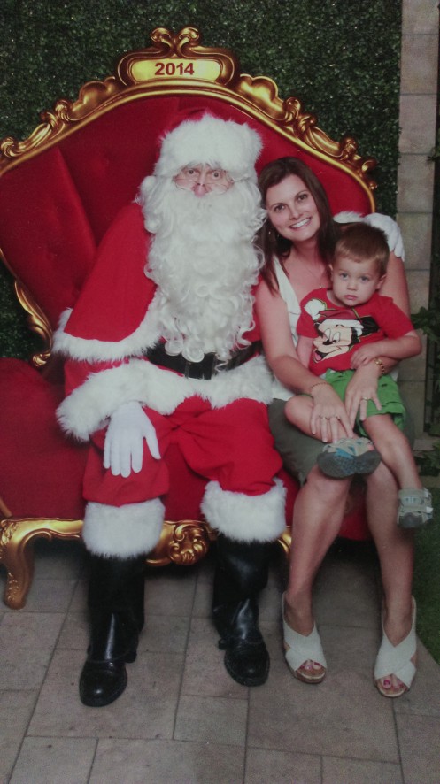 My actual first Santa photo. I was probably a touch too happy.